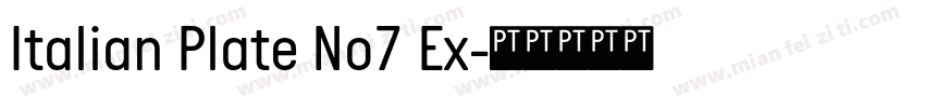 Italian Plate No7 Ex字体转换